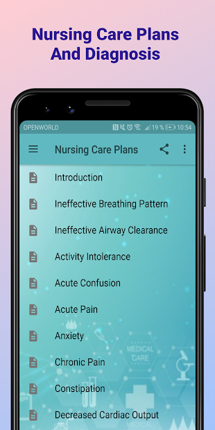Captura de Pantalla 2 Nursing Care Plans android