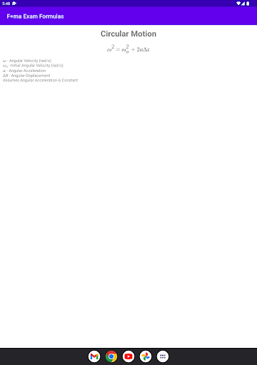 Calculus and Physics Formulas