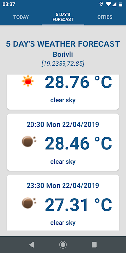 Weather Forecast Screen 2