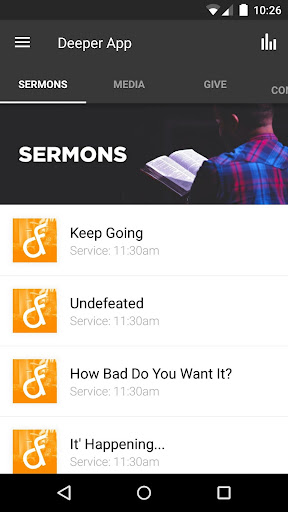 Android application Deeper Fellowship Church screenshort
