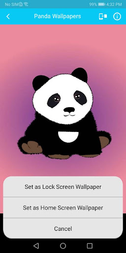 Cute Panda Wallpaper Screen 3