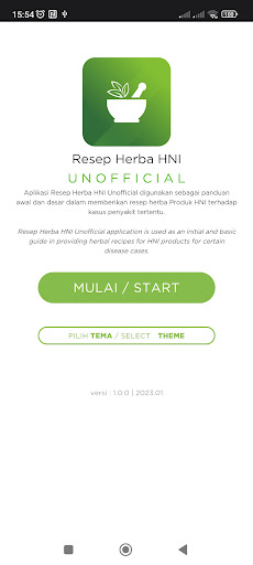 Android application Resep Herba HNI - Bilingual screenshort