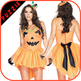 Sexy Girls in Halloween Puzzle icon