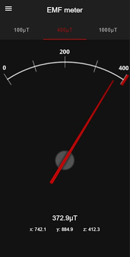 Android application EMF meter screenshort