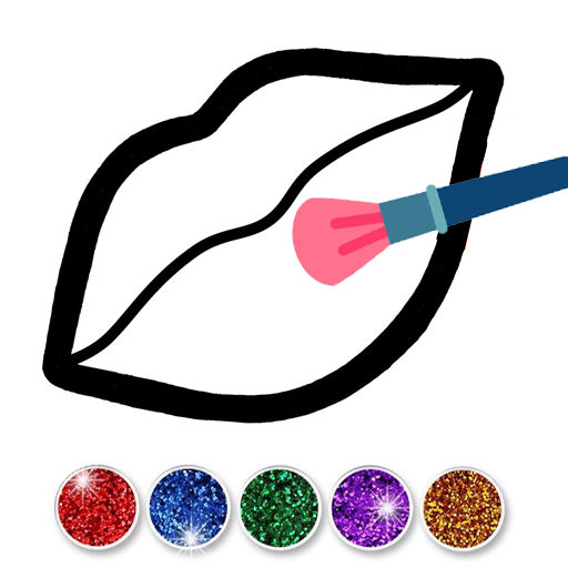 Glitter Lips coloring  Icon