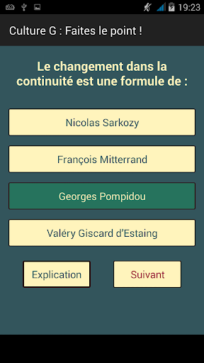 Culture-G  Faites le point