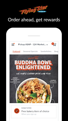 Android application Flying Star Cafe Ordering screenshort