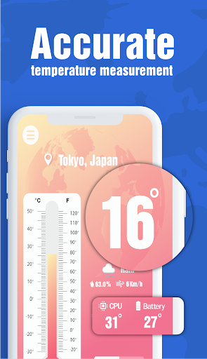 Thermometer - Hygrometer , Measure Temperature 1.7 APK screenshots 2