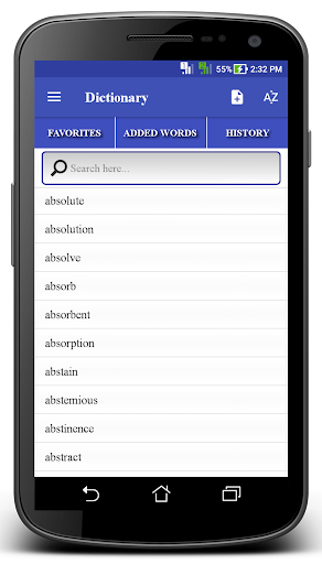 Android application English to Filipino Dictionary screenshort