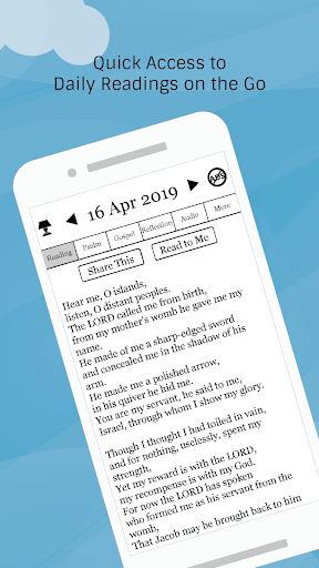 Android application Daily Reflections on Reading, screenshort