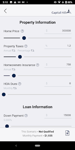 Capital Hill Mortgage Screen 3