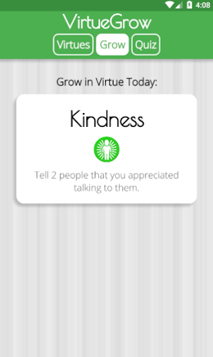 Android application VirtueGrow screenshort