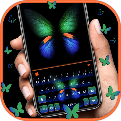 Neon Glow Butterfly Keyboard B logo