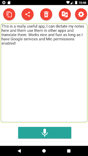 Android application Voice to Text screenshort