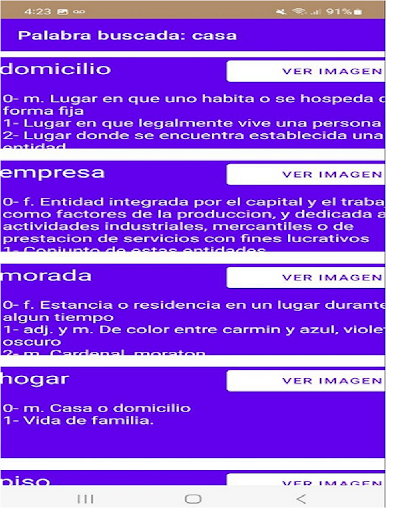 Diccionario Sinónimo-Antónimo Screen 2