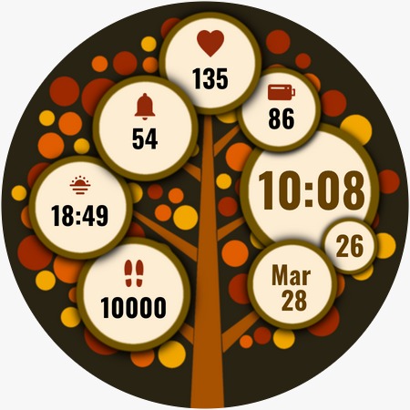 Seasons Watch Face - 4 Themes Screen 3