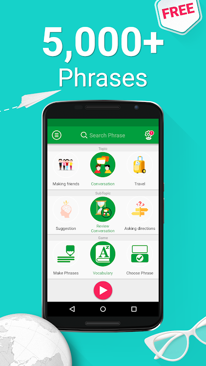 Learn Hindi - 5,000 Phrases - 3.2.6 - (Android)