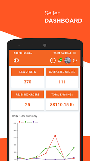 Android application Dlivrr Partner Restaurant screenshort