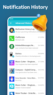 Notification History Log Capture d'écran