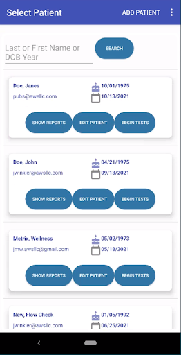 Android application WelMetrix screenshort