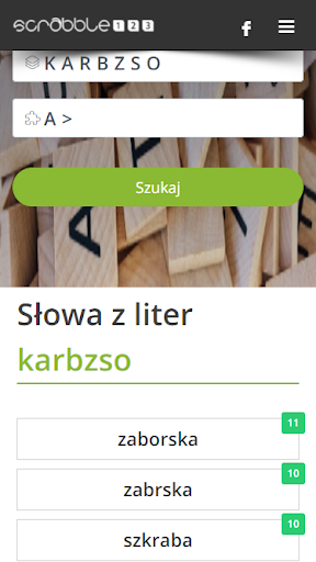 Android application Scrabble123 pomoc screenshort