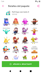 Screenshot 6 Stickers de Fall Guys para WA android