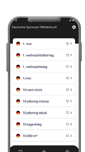Android application German Synonyms Dictionary screenshort