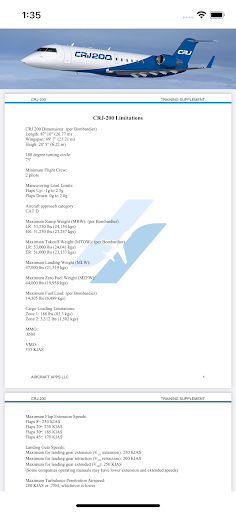 CRJ-200 Pilot Study App Screen 3