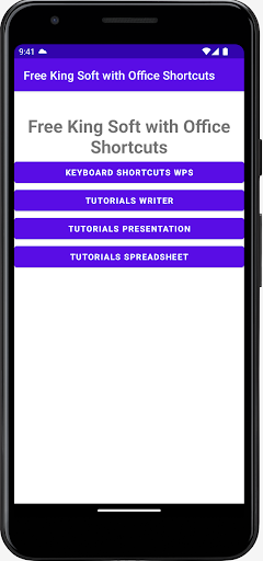 Android application King Soft by Office Shortcuts screenshort