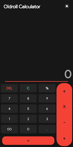 Oldroll Calculator Screen 2