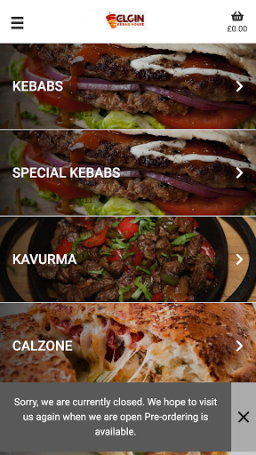 Android application Elgin Kebab House screenshort