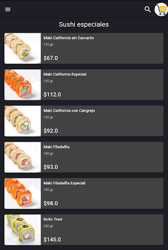 Android application Grab Sushi screenshort