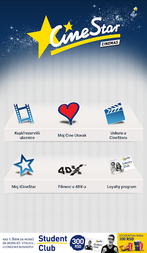 Android application iCineStar Srbija screenshort