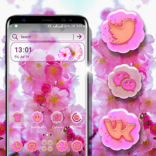 Cherry Blossom Launcher Theme  Icon