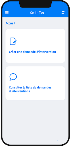 Android application CMMS Corim Tag screenshort