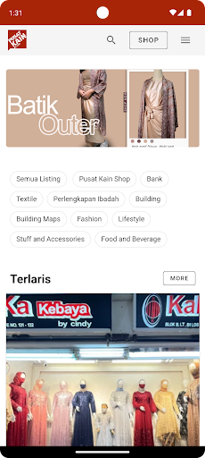 Android application Pusatkain screenshort