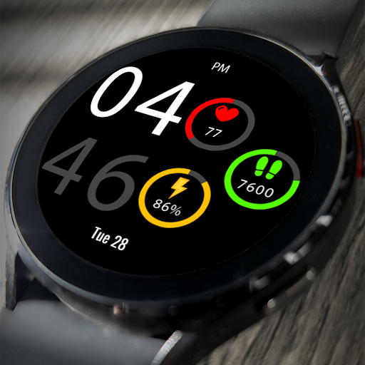 Android application Key043 Digital Watch Face screenshort
