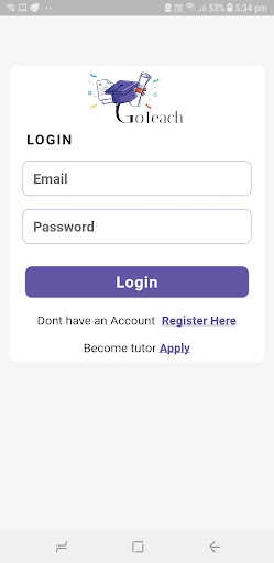Android application GoTeach screenshort