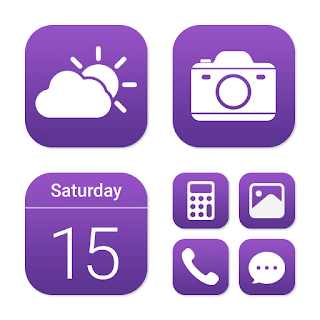 Wow Purple White - Icon Pack