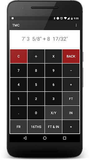 Android application Tape Measure Calculator screenshort
