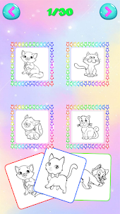 Cat Kitty Coloring Book.