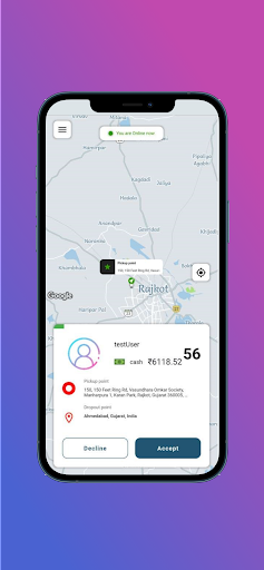 Cabseasy driver Screen 2