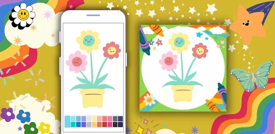 Offline Coloring Book: Flower