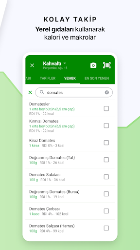 fatsecret Kalori Sayacı ekran görüntüsü