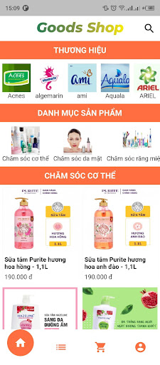 Android application Goods Shop screenshort