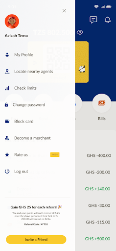Betta - Mobile Money Screen 2