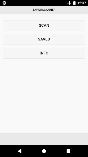 Android application zapQRscanner screenshort
