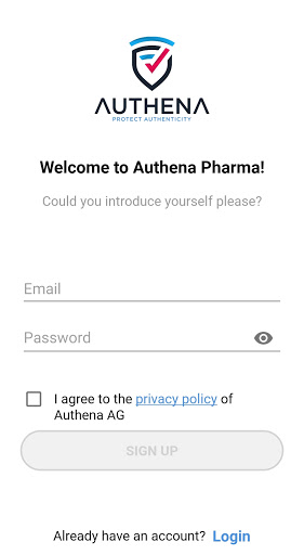 Android application Authena Pharma screenshort