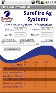 Pump Capacity Calculator