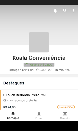 Android application Koala Conveniência screenshort